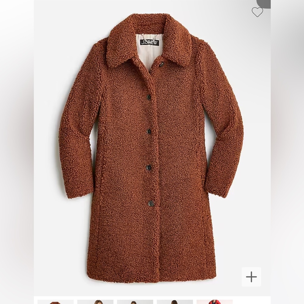 J.Crew Brown Teddy Coat